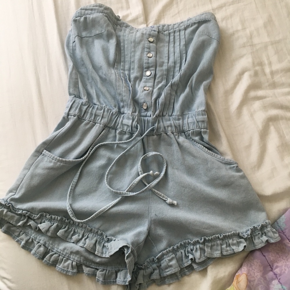Denim Romper